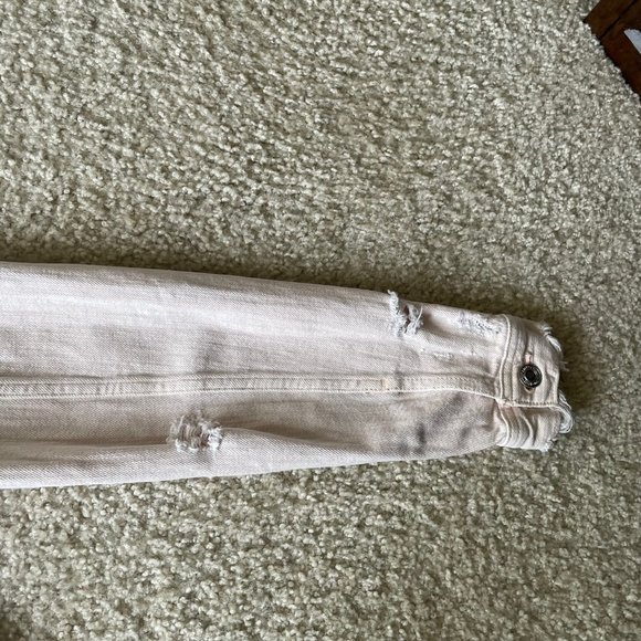 American Eagle Outfitters women's jacket pink distressed  size s - Picture 12 of 14